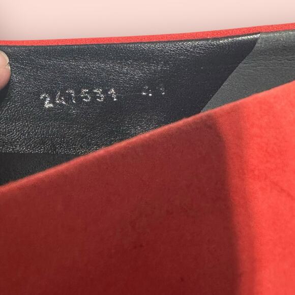 Gucci women shoes size 41 10.5 red ballet flats slip on - Picture 6 of 6